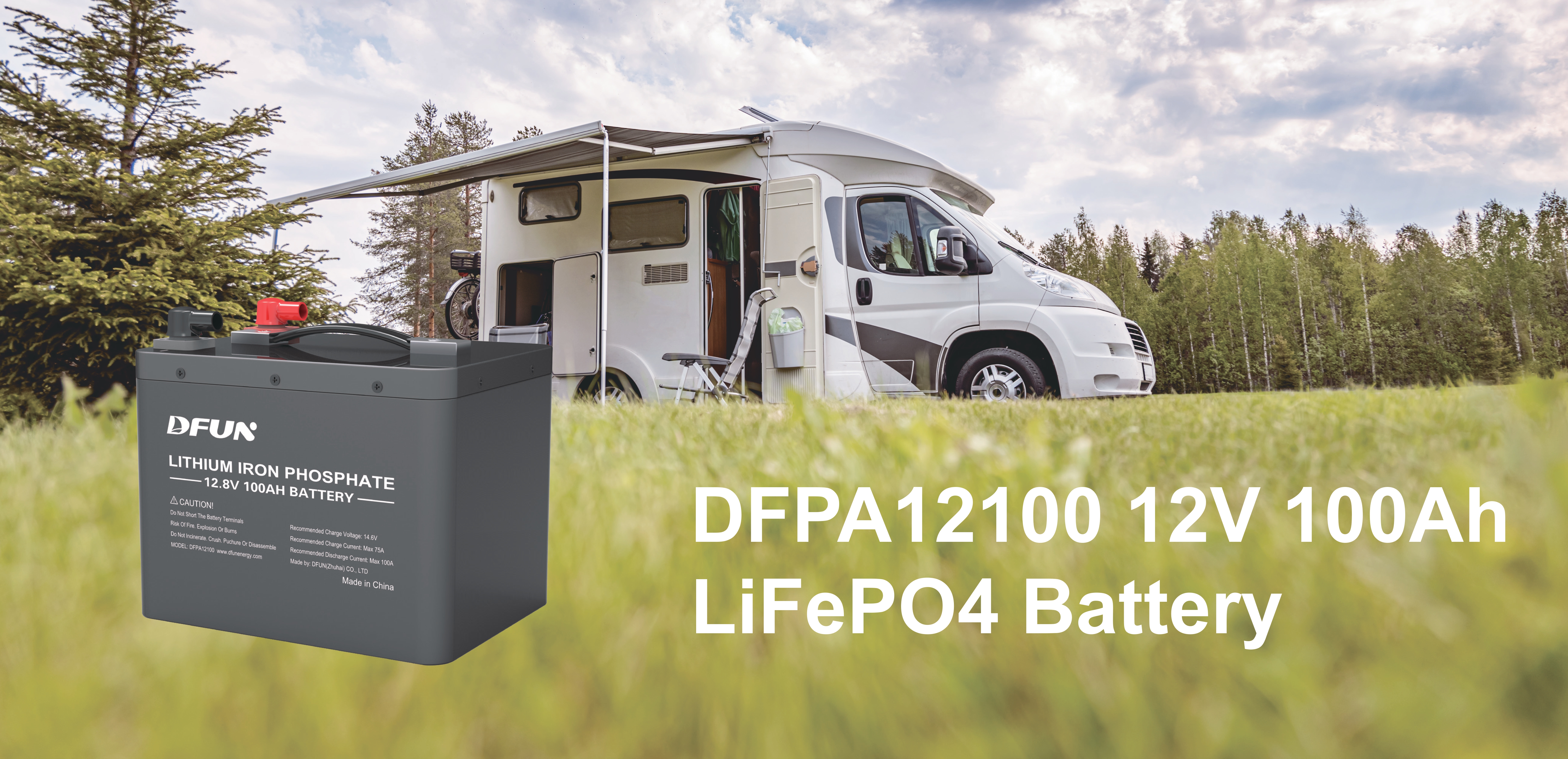 DFPA12100 LiFePO4-Akku 12V 100Ah Überschrift 