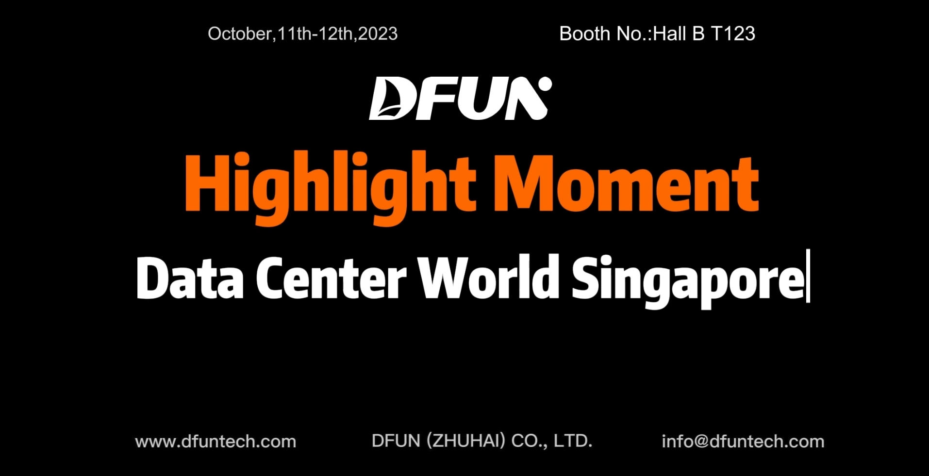 DFUN hat an der Data Centre World Singapore 2023 teilgenommen
